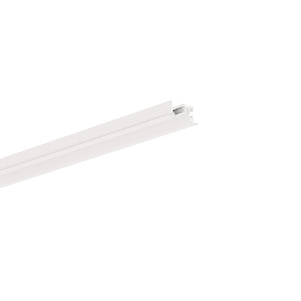 weiße Einlassleiste erzeugt klare Lichtakzente auf Möbeloberflächen